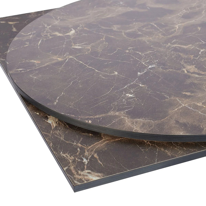 Premium HP Laminate Groove Fixing Outdoor Table Top - Orient Marble