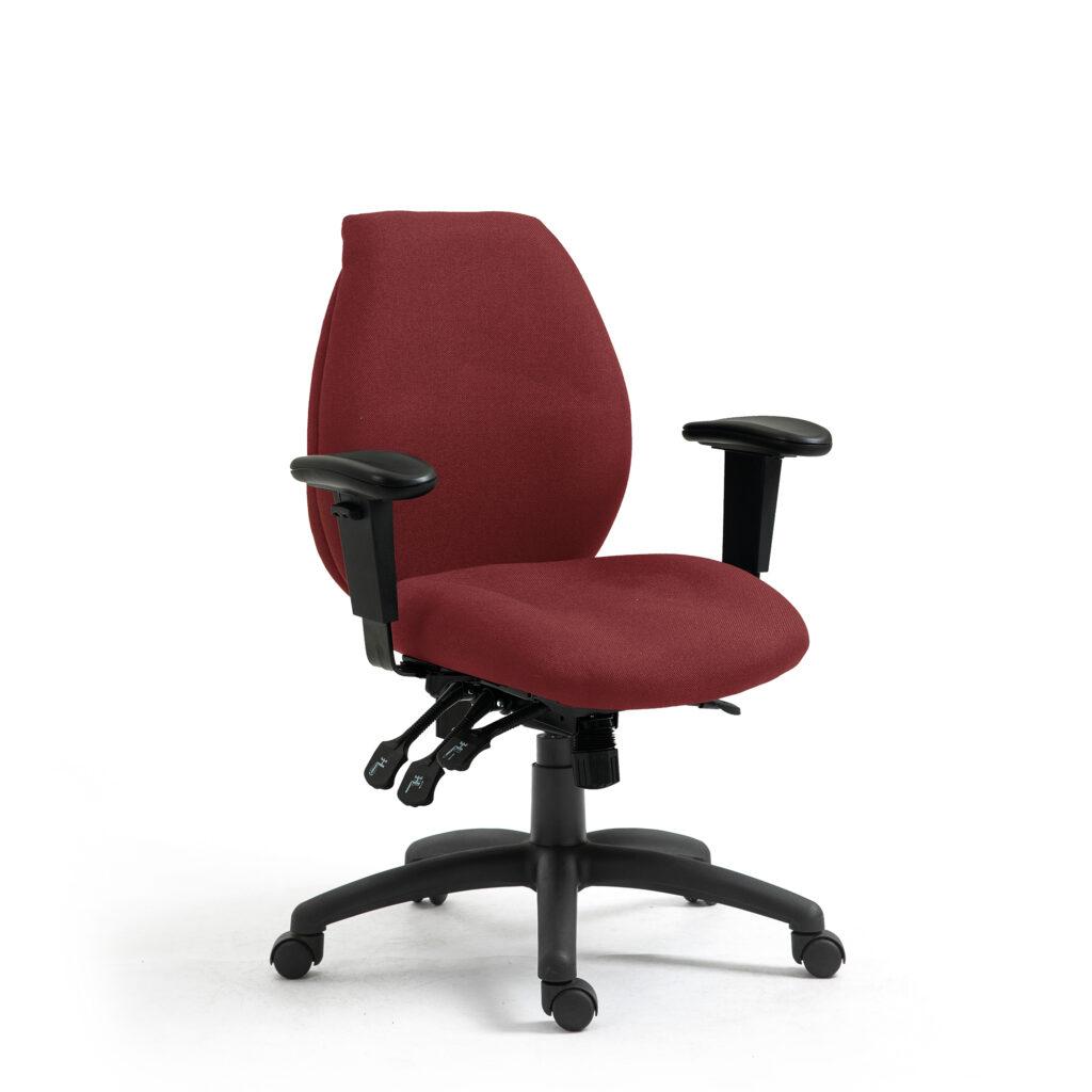 Severn Ergonomic Medium Back Office Chair with Adjustable Lumbar Support & Synchronous Mechanism