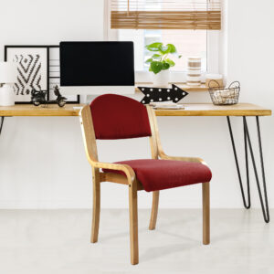 Tahara Beech Frame Stackable Conference Side Chair with Upholstered Seat & Backrest