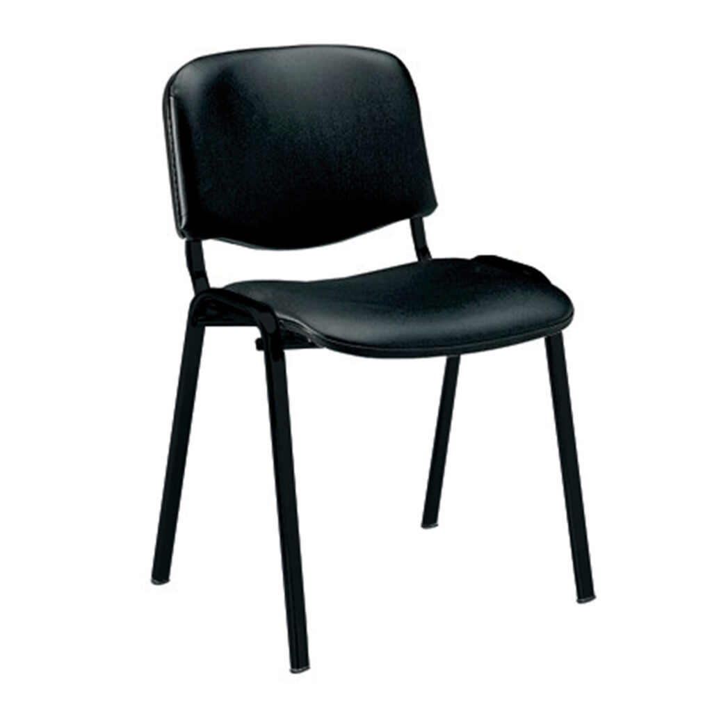 StackMax Black Vinyl Meeting Chair- Minimum Order Quantity -10