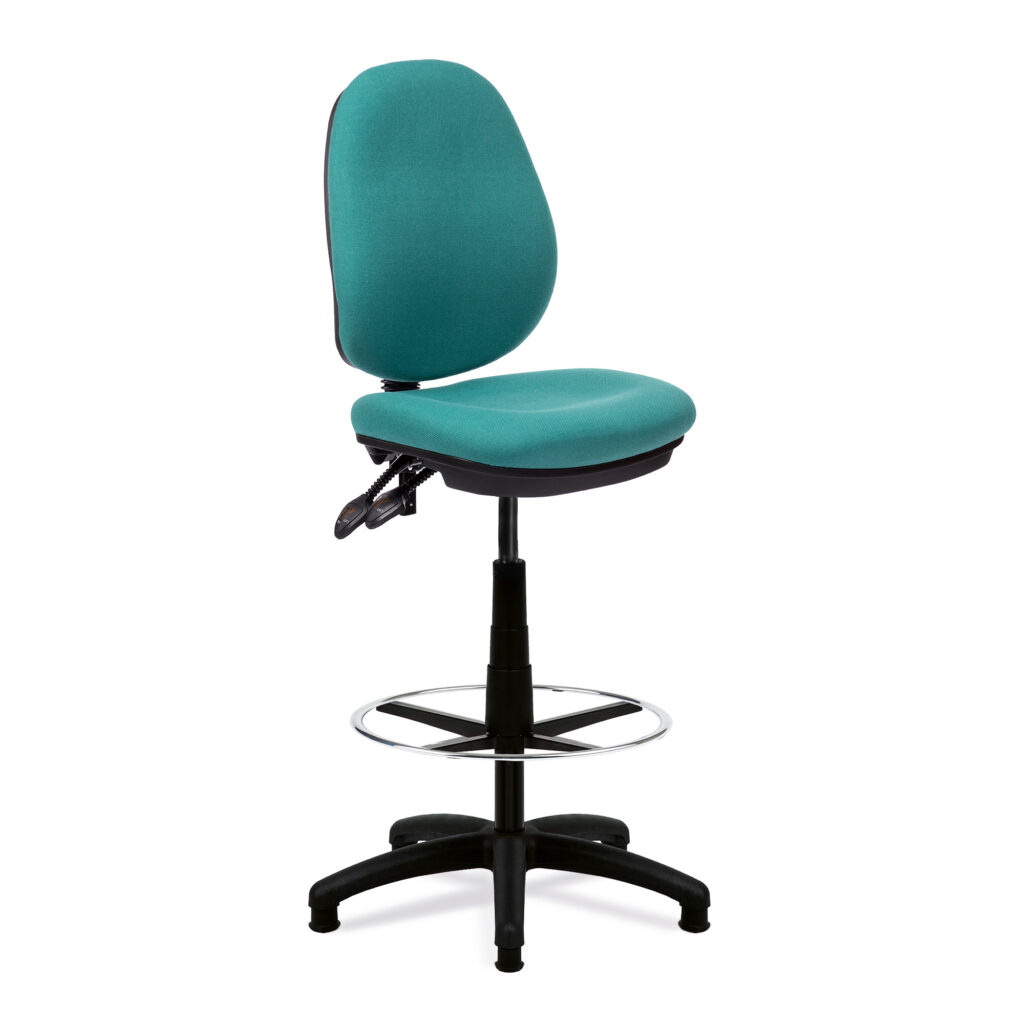 Java 200 Twin Lever Ergonomic Draughtsman Chair with Lumbar Support & Footring