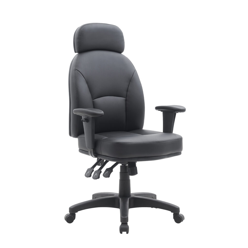 MaxComfort PU High Back Ergonomic Chair with Headrest