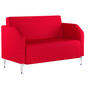 Red Atlas Two Seater Metal Frame Modular Reception Booth