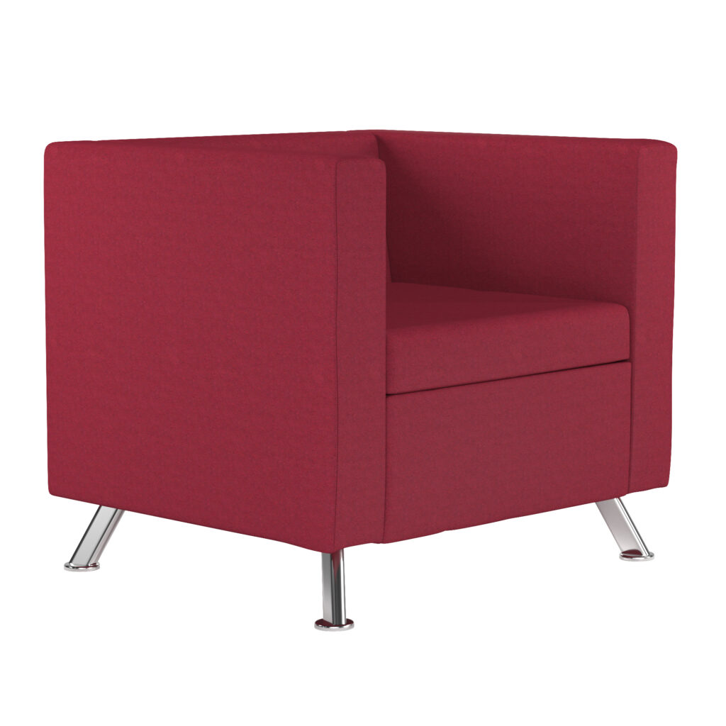 Purple Alps Single Seater Metal Frame Modular Reception Sofa
