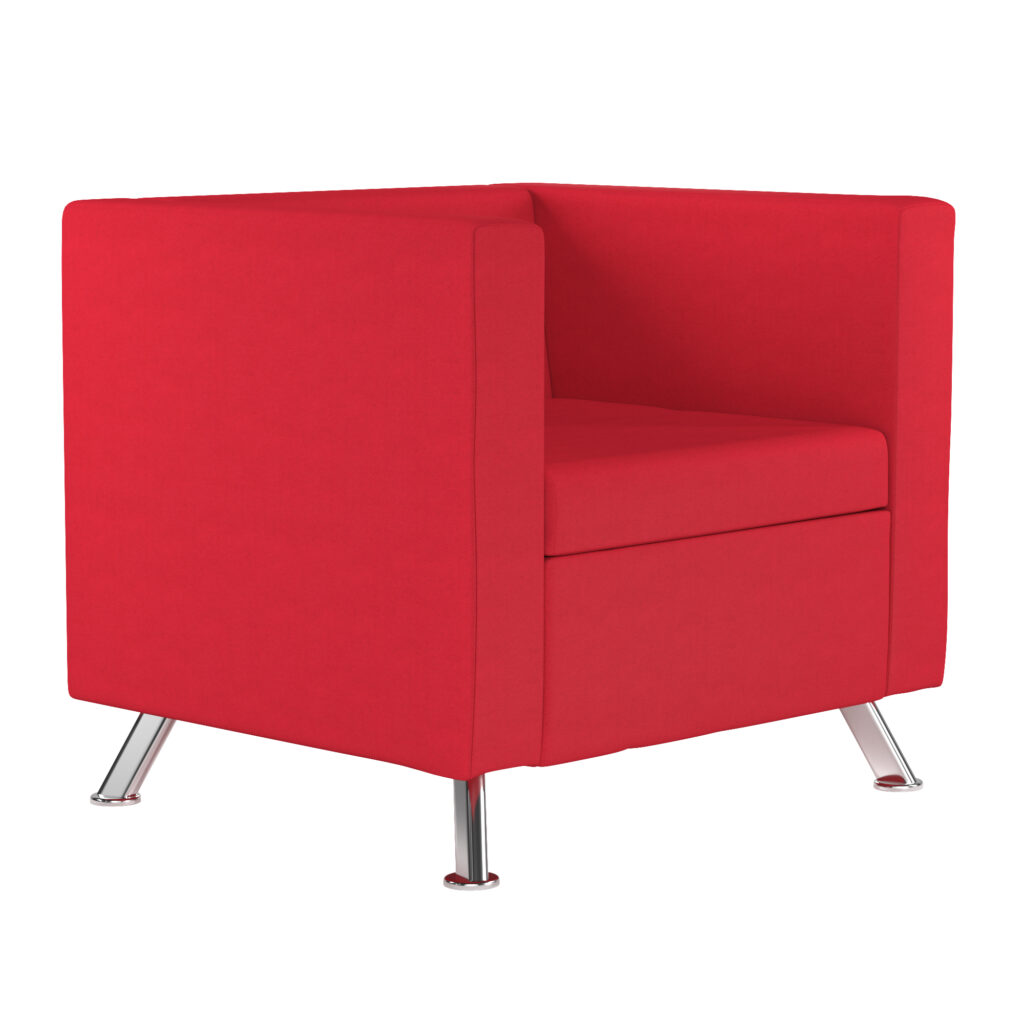 Red Alps Single Seater Metal Frame Modular Reception Sofa