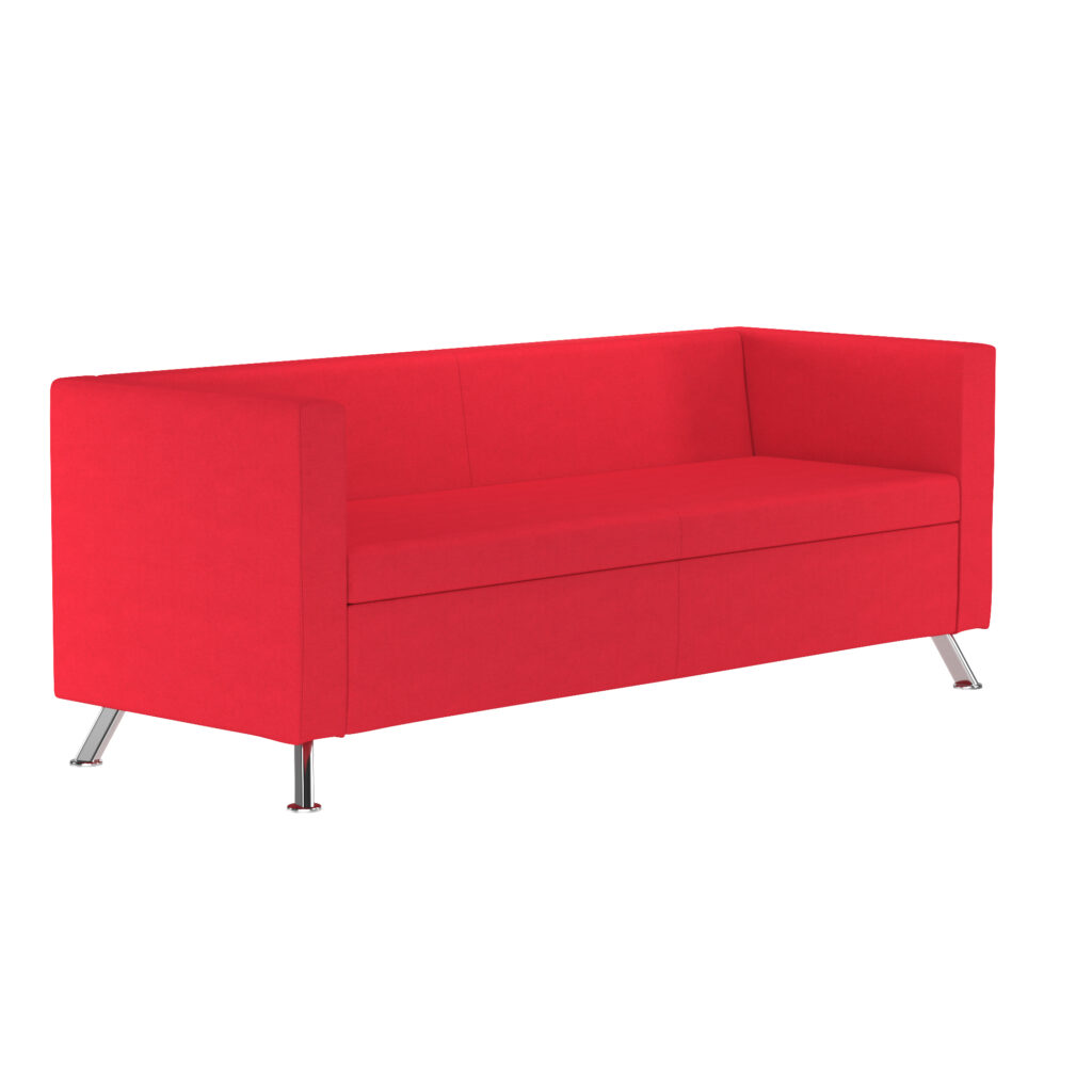 Red Alps Two Seater Metal Frame Modular Reception Sofa