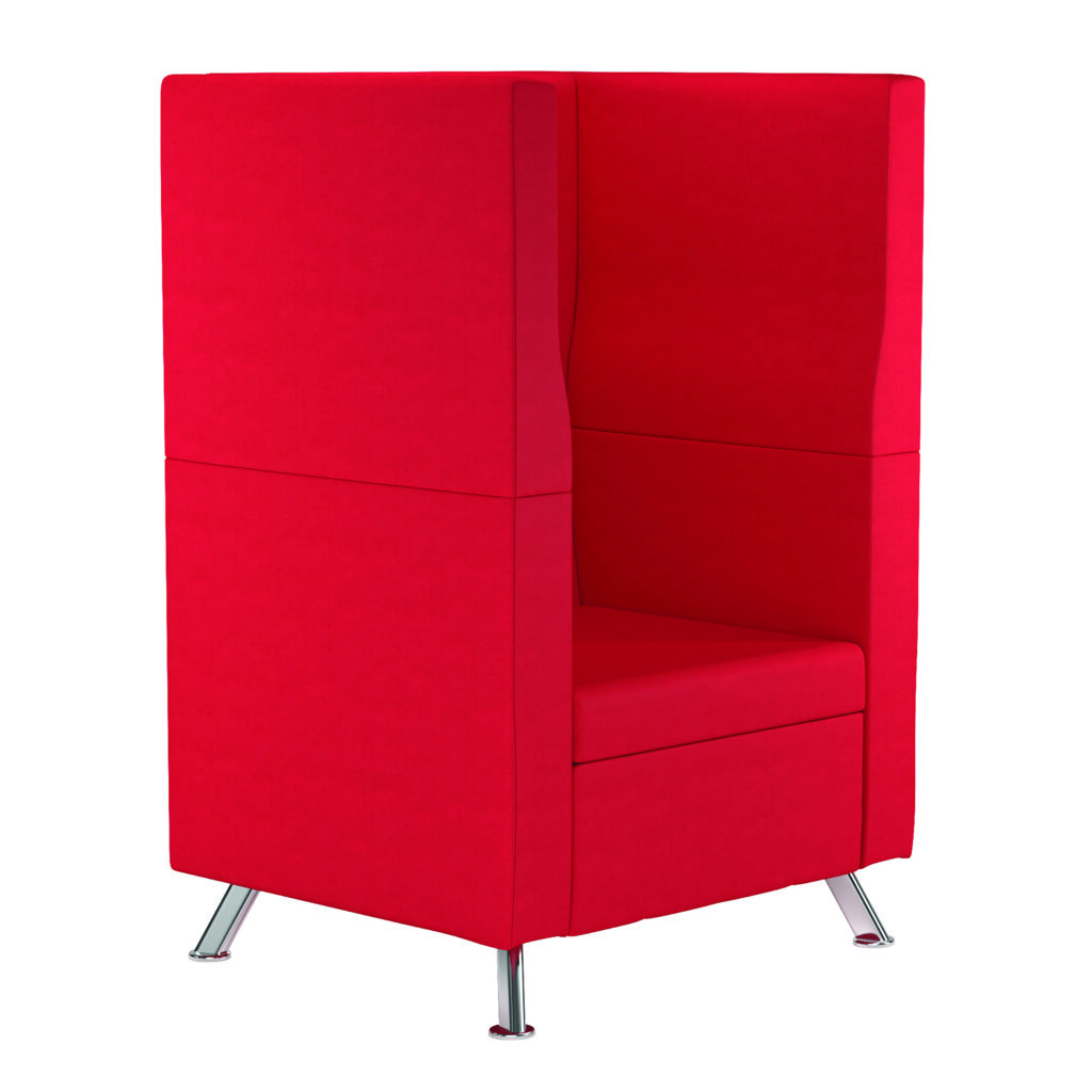 Red Andes Single Seater Metal Frame Modular Reception Booth