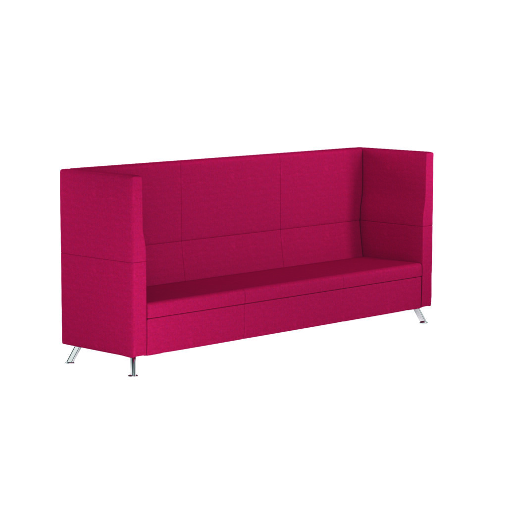 Purple Andes Three Seater Metal Frame Modular Reception Booth
