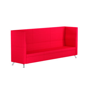 Red Andes Three Seater Metal Frame Modular Reception Booth