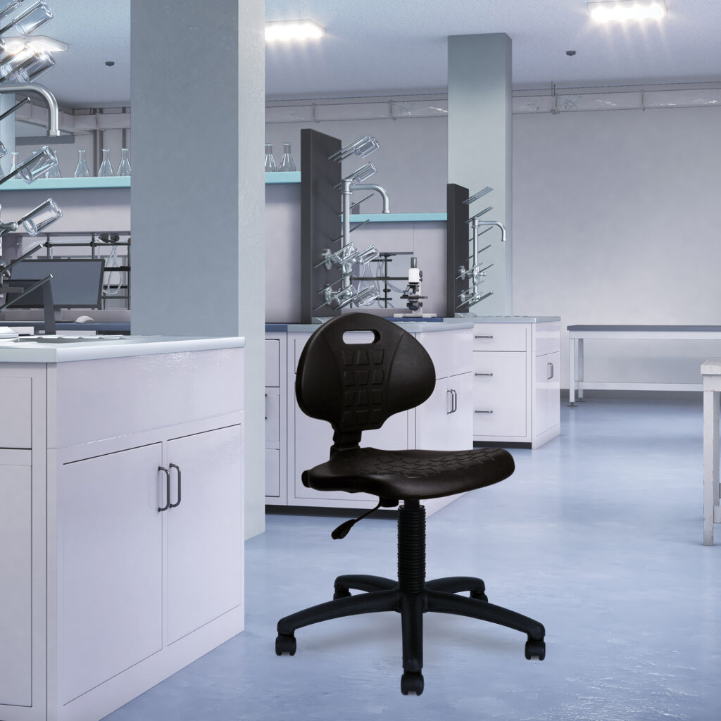 Derwent Polyurethane Operator Chair with Spring-Loaded Backrest – Wipe Clean