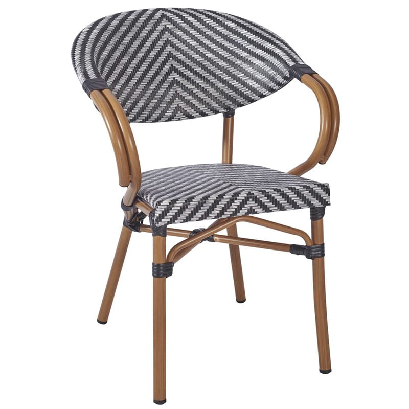 Montpellier Outdoor Bistro Chair – Ideal for Restaurant Terraces - Grey