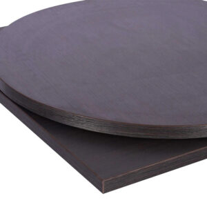 25mm Black Brown Eucalyptus Laminate Table Tops - Stocked Sizes