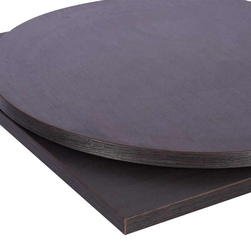 25mm Black Brown Eucalyptus Laminate Table Tops - Stocked Sizes
