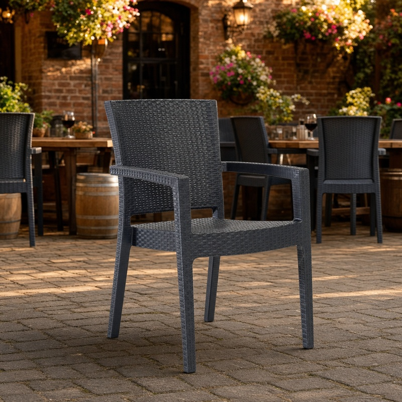 Budget Rattan Styled Outdoor Arm Chair