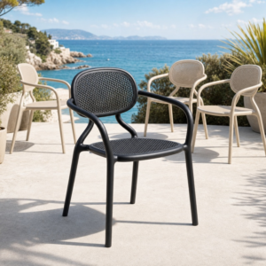 Drift Woven-Effect Outdoor Arm Chair for Hospitality