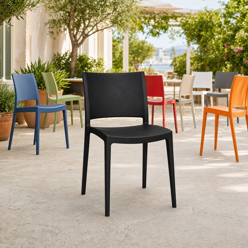Vetro Modern Stacking Outdoor Side Chair