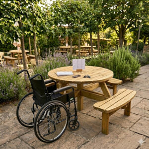 Emperor Round Wheelchair Access Picnic Bench