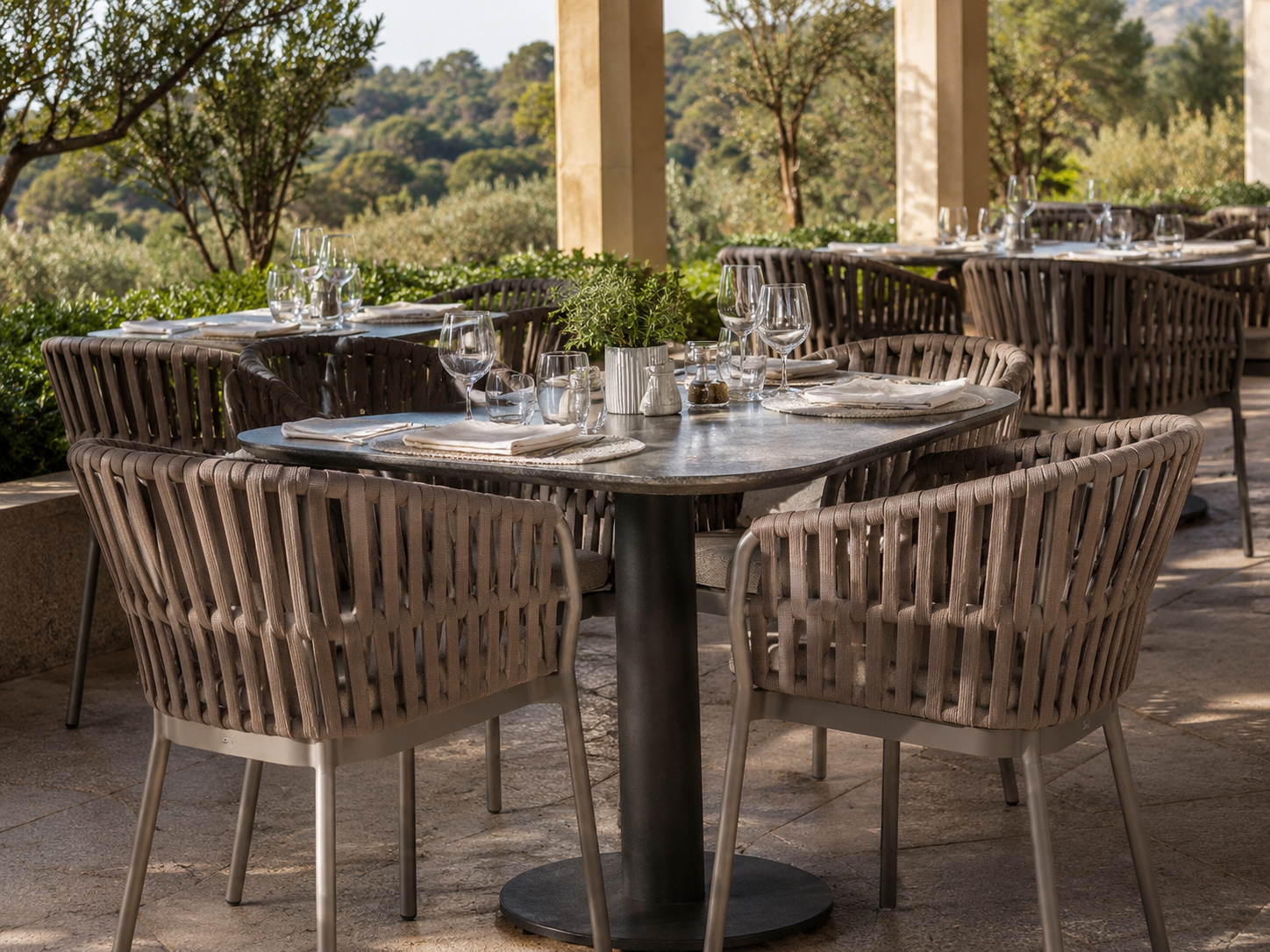 Outdoor dining terrace