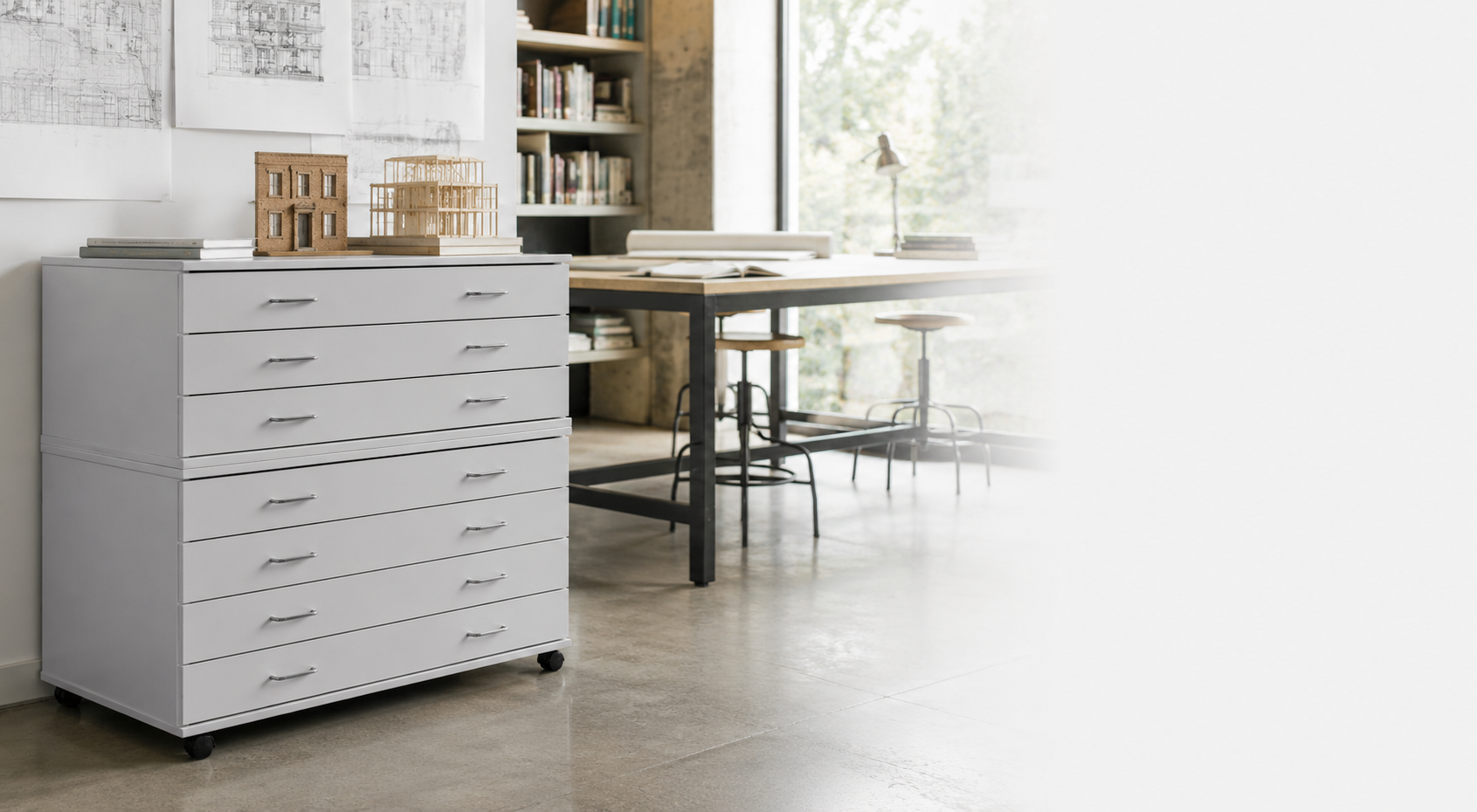 A1 Premium Wooden Plan Chest – 6 Drawer – 867mm High