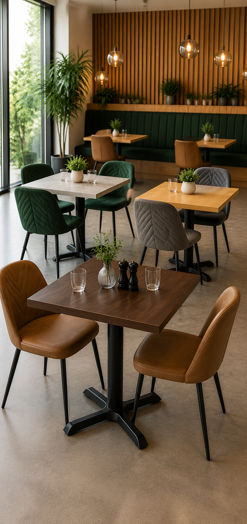Newton Complete Dining Table – 800mm Square