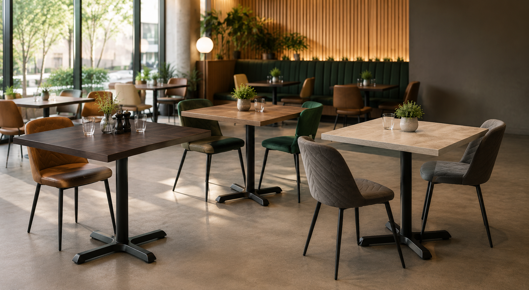 Newton Complete Dining Table – 800mm Square