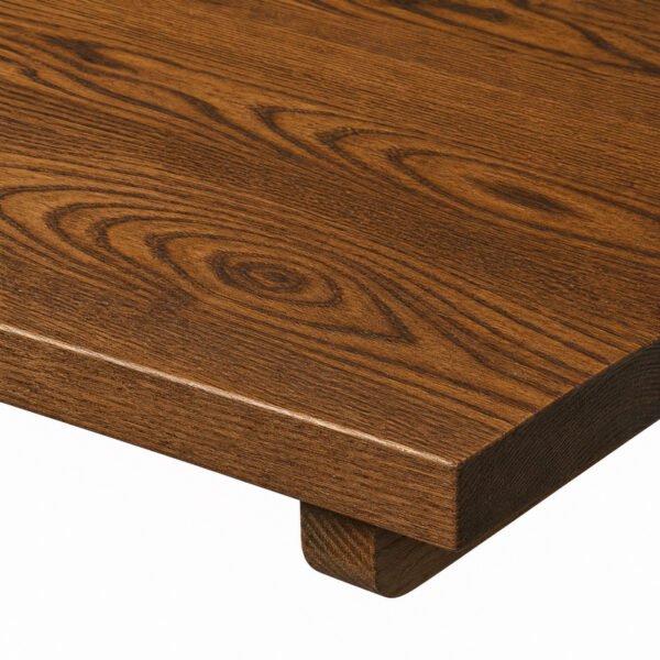 34mm Solid Ash Table Top - American Black Walnut Stain
