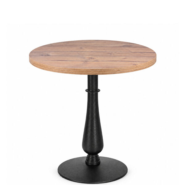 Southwold Round Dining Table with Bramberg Pine Top with Matching Edge