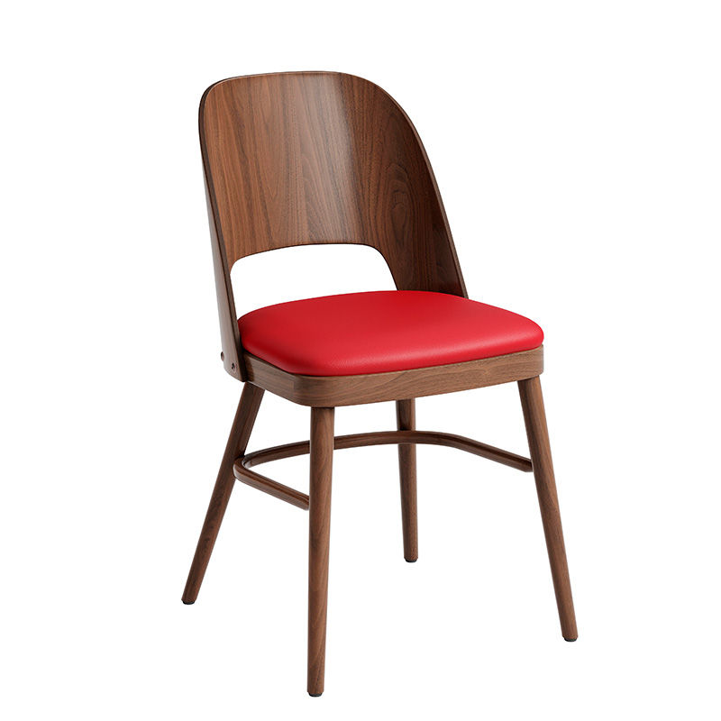 Aksel Scandinavian Side Chair – Beech Wood Frame | Walnut Finish