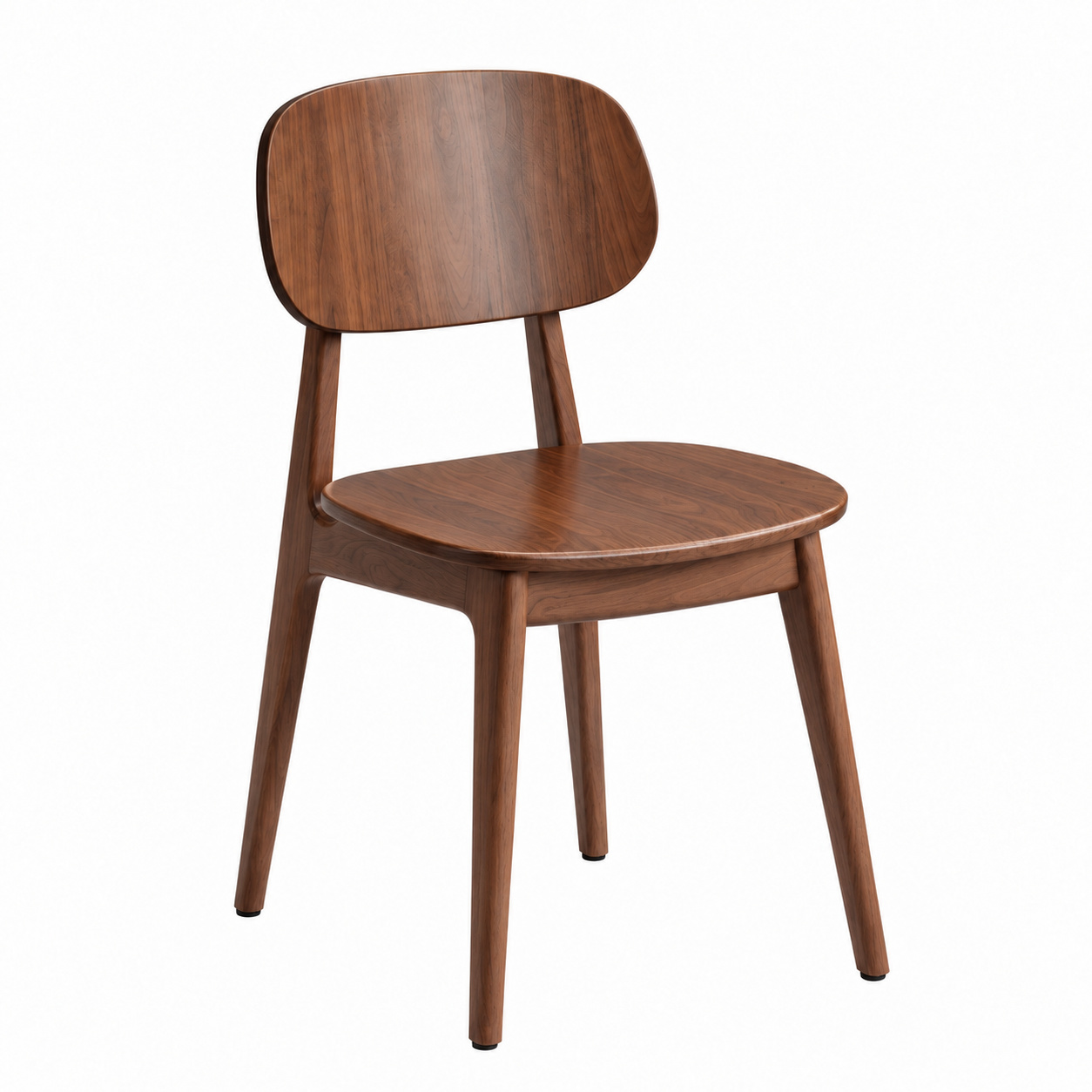 Garda Scandinavian Side Chair – Beech Wood Frame | Walnut Stain